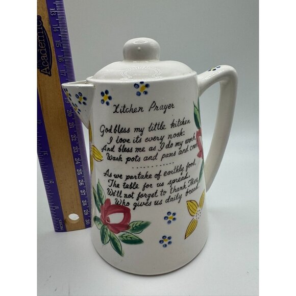 Vintage Norcrest Wall Pocket P-403 - Ceramic Kitchen Prayer Coffee Pot Vase - Picture 3 of 4